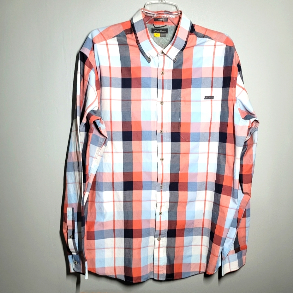 Eddie Bauer Button Down‎ Long Sleeve Shirt Men SizeXLT